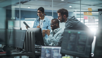 Developers Collaborating on DevSecOps Strategies