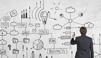 Man Drawing Application Security Diagram
