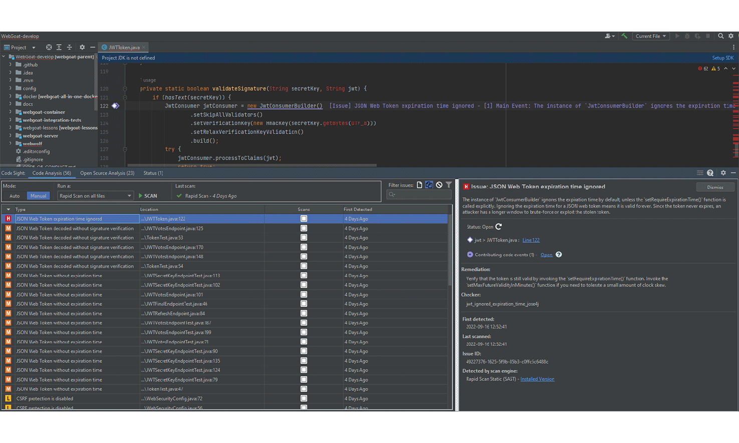 Static Analysis Tool Detecting Code Quality Issues