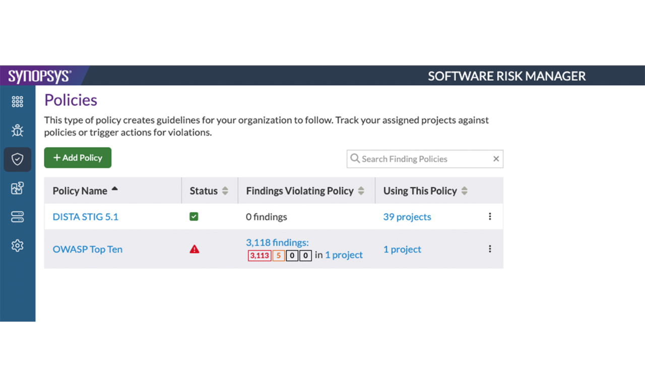 Standardize AppSec workflows through policy